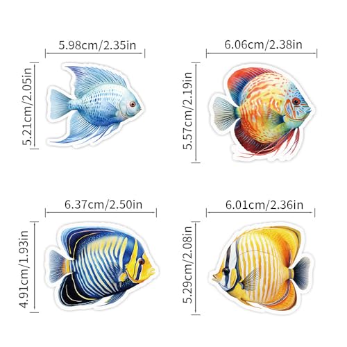 Fissticker Set van 50 Stickers voor tieners en volwassenen Ocean Animals Waterdichte Vinyl Stickers Auto Motorfiets Fiets Skateboard Snowboard Bagage Laptop Koffer Helm Motorfiets 4