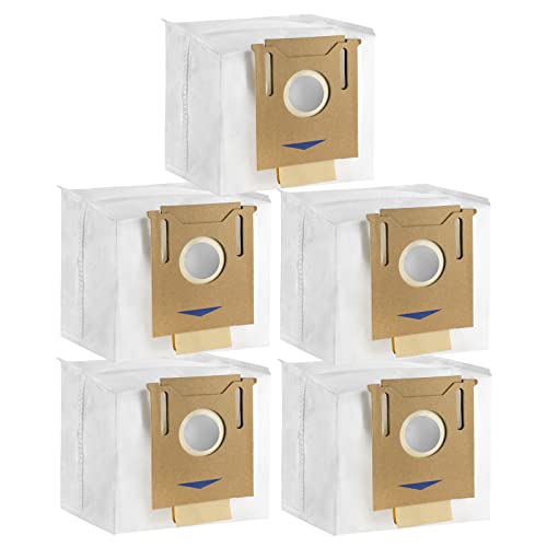 5 Pack Dust Bags For ECOVACS Deebot Ozmo T8, T8 Aivi, T8+ T8 AIVI+, T8MAX, N8 Pro Plus/N8 Pro, N8+ Plus, N8 Pro+, T9 AIVI T9 PRO T9 MAX DX93, DDX96, For Yeedi K781+ Stofzuigeronderdelen