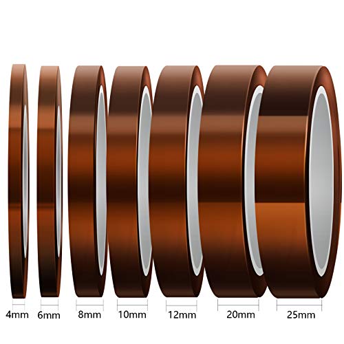 7 Rolls hittebestendig tape hoge temperatuur sublimatie tape thermische tape, voor de sublimatie afdrukken warmteoverdracht en isolatie golfige soldeer Brawn