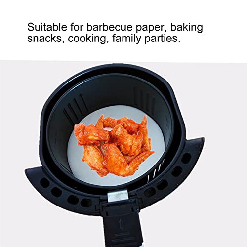 100P Air Fryer Parchment Paper, Air Fryer Liner Stoompapier, Ca. 99-151g / 3.5-5.3oz Geschikt voor elektrische friteuse, stoomketels, bakpan(18cm) 5