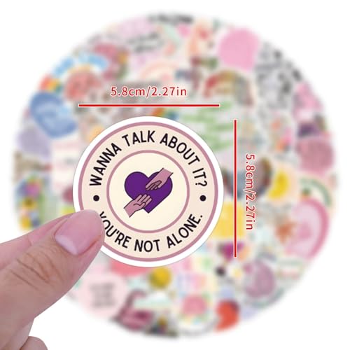 Geestelijke Gezondheid Stickers voor tieners en volwassenen, 100 stuks, Geestelijke Gezondheid Vinyl Sticker Set, Auto, Motorfiets, Fiets, Skateboard, Snowboard, Bagage, Laptop, Koffer, Helm, Motorfiets, Computer 4