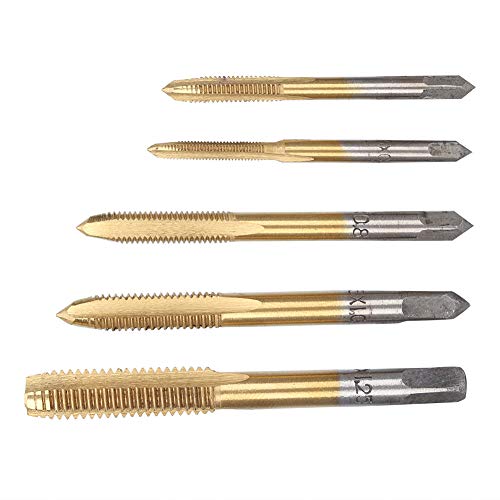 Draadtap Bit, 5 st Draadtap Gereedschap voor het tappen van gereedschapsmachines Boor/Tap/Countersink Set M3 M-4 M5 M6 M8(coated) 3
