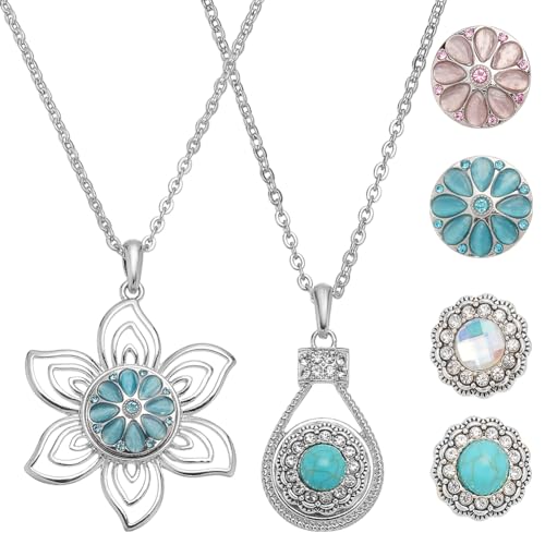 Snap Charms Ketting Kit, Verwisselbare hanger ketting set Legering Hang snap basis hangers voor ketting armbanden DIY Sieraden accessoires