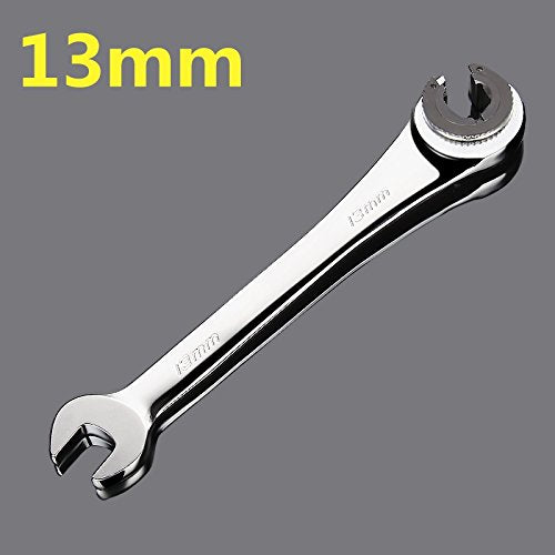 13mm Tubing Rachet moersleutel Ratchet Dubbel Open End Flare Nut sleutel Chrome Vanadium Steel Fixed Head Ratchet sleutel