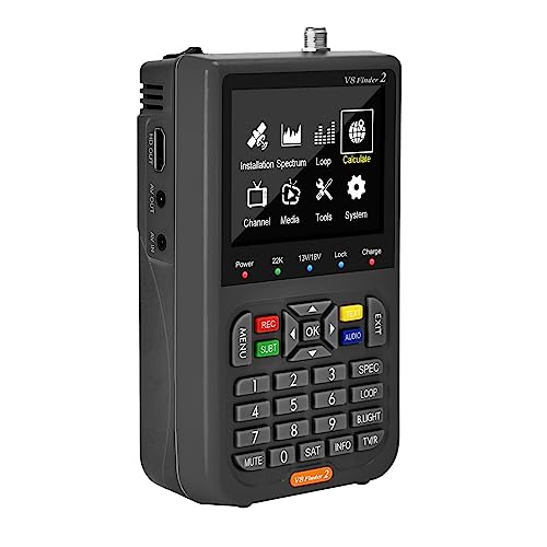 V8 Finder2 Satellietzoeker Digitale zoeker Satellietherkenning DVB-S2X Signaalontvanger Decoder H.264 HD 3.5 Inch LCD voor Satellietbakje instellen