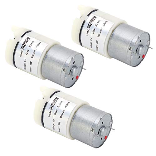 3Pcs DC 6V Mini Diaphragm Type luchtpompen Micro elektrische luchtpompen Micro vacuümmotor 3L/min 3W Ultra Silent voor Vissen Tanks Aquaria 4