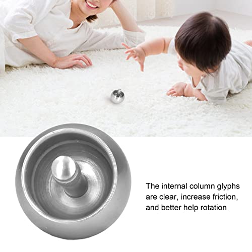 2 st. Metalen Flip Over Top Tippe Boven Roestvrij staal Draai Top Speelgoed Gyroscopen Gift Roestvrij staal Automatische Flip Mushroom Vorm metalen top met opslagzak (zilver) 5