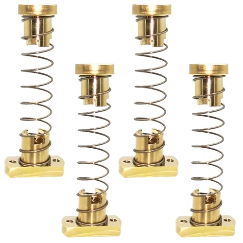 Anti-Backlash lente, 4 Sets Z-as openen messing noten, veer geladen messing noten, eliminatie Splice Nut, voor Ender 3 V2 CR-10 3D-printer 8mm, ACME Threaded Rod