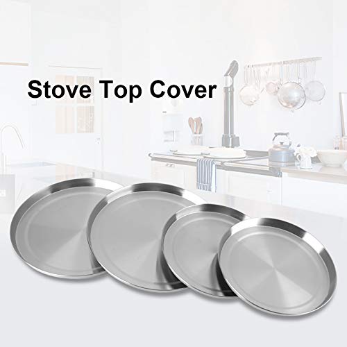 Fornuis Top Covers voor gasbranders, 4st/set Roestvrijstalen Keuken Fornuis Top Brander Covers Fornuis Bescherming 3