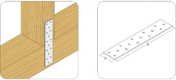 Verbindingsplaat Koppelplaat Galvanized 40x120x2mm Sleeper Connecting Plate Universal Brackets voor het bevestigen van hout Verbinden Reparatie Connector (10st) 4