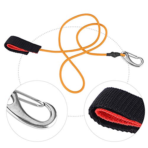 Peddling Safety Leash, Elastische String Paddle Leash met Carabiner voor Surfen voor SUP(Orange) 4