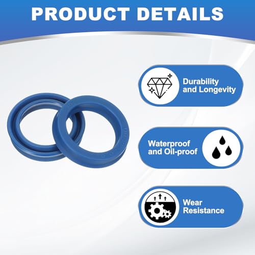Radial Shaft Seal 22mm ID x 30mm Od x 6mm Breedte, 5st PU-zegel voor industriële lagerschachtpompen Pistoncilinder cilindercilinder, blauw 3