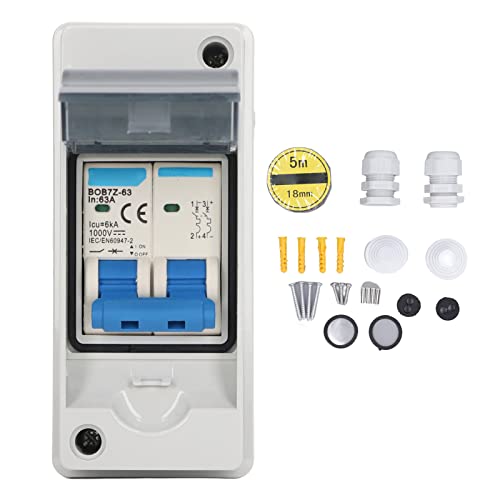 DC Disconnect Switch, PV Solar PV System Surge Protector IP65 Waterdichte Miniature Circuit Breaker 63A 1000V