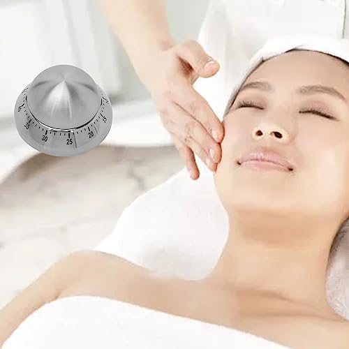 Keuken Timer Roestvrij staal Metalen Metalen Mechanisch aftellen Kooktimer met Luid Alarm en Anti Slip Base voor Keuken koken bakken Startpagina Bureaublad Decor