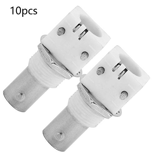 PCB Mount Connector, 10st 90 Degree White PCB Mount BNC Connector Card 2P BNCQ9 Adapter voor CCTV Systems 5