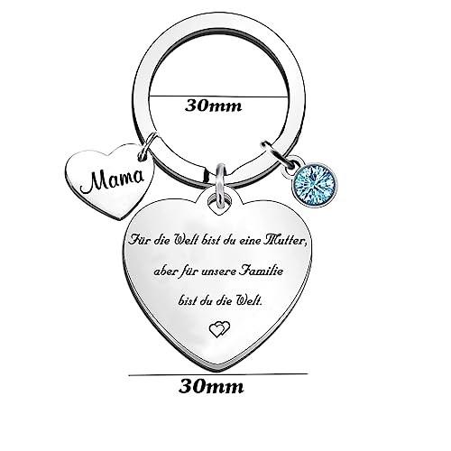 Mama Gift Für die Welt bist du eine Moeder, aber für uns Familie bist du die Weltelt. Sleutelbos Best Mama ooit sieraden moederdag cadeau verjaardag geschenk van dochter/zoon aan moeder, zilver, M, zilver