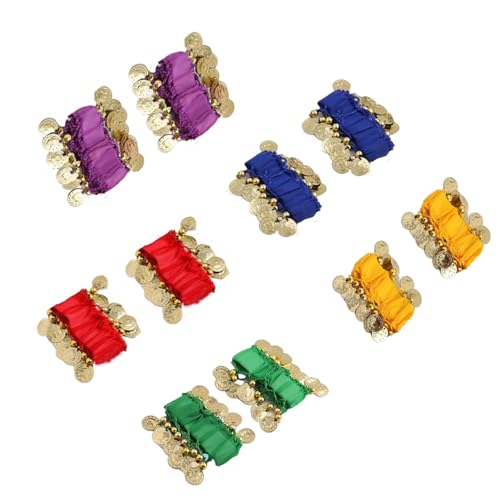 4 Paar Belly Dans armband, Belly Dans Coin Armband, Chiffon Belly Dans Armband, Geschikt voor Dans Shows, Feesten