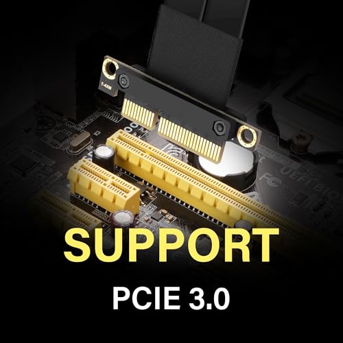 PCIe 3.0 X4 Extension Cable PCI-E 4X Man to Female Riser Cable 20CM (180 graden) 5