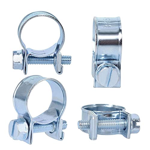 30Stuks roestvrij staal Mini brandstofinjectie slangklemmen verstelbare buis slang Clip Tube Clamps Assortiment Kit (1/4 5/16 3/8)