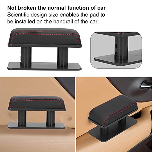 Universele Car Armrest elleboog ondersteuning verstelbare hoogte non-slip met dubbele Comfort auto deur armsteun pad(Zwarte rode rand)