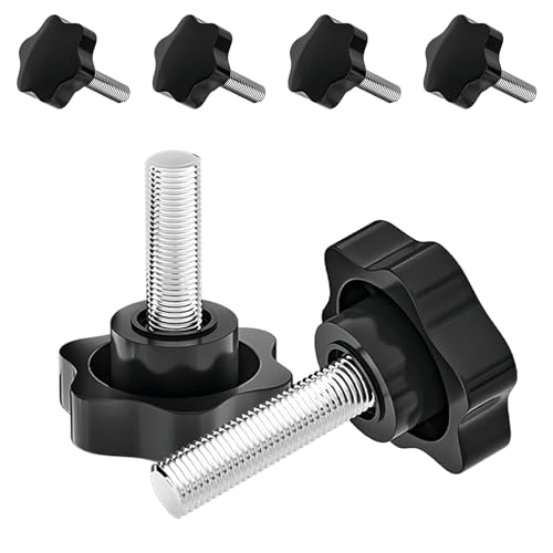 Verpakking van 4 M6 x 10 mm Gekartelde kopschroef, Spanner, Sterschroef, Star Grip Schroef