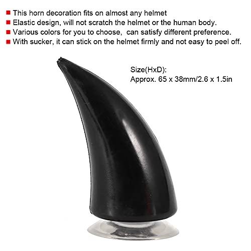 motorhelmhoorn, Motorfiets Helm Devil Demon Horn met Sucker Decoratie accessoires(zwart) 5