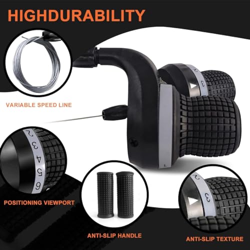 Sea 1 Pair 3x6 Speed Fiets Shifter Twist Shifter Lever Mountain 18 Speed Shift Grip voor Mountainbike 4