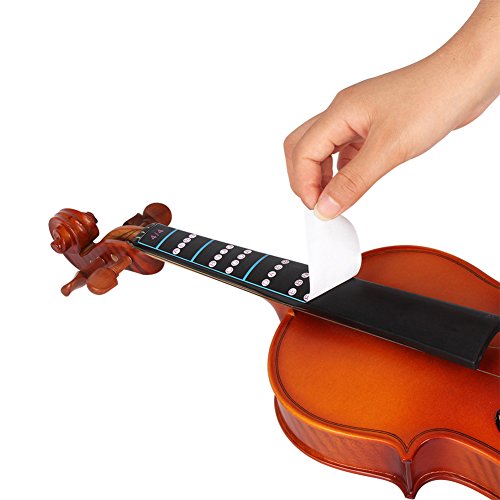 Violine Griffbrett Aufkleber,abnehmgare 4/4 Violine Finger Position Marker Geige Griffbrett Aufkleber Indikator für Anfänger Praxis 5