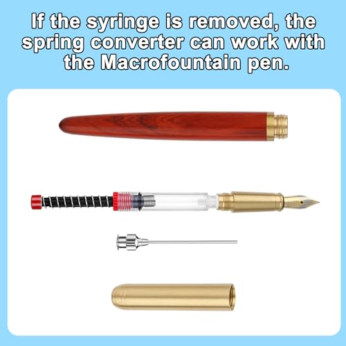 Verpakking van 6 fontein Pen, inktspray Refill, 3,4mm Drill Diameter, fontein Pen, Converter, inkt fontein Pen, Blunt naald Tip spuit voor fontein Pen 4