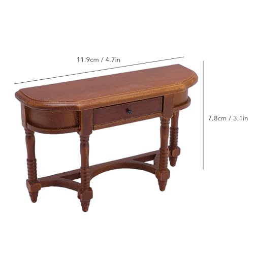 Poppenhuis Half Ronde Tafel, Miniatuur Poppenhuis Meubilair voor Kinderen Home Volwassenen Dochters