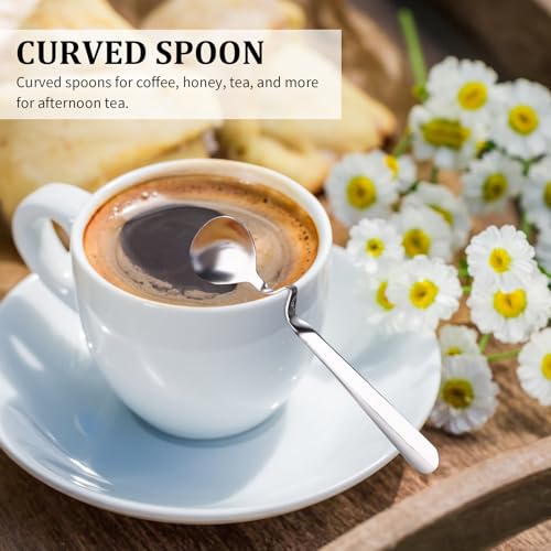 4 stuks Jam Lepels, Honing Jam Lepels, Hangen Jam Lepel, Honing Lepel met Spiraal, Koffie Lepels, Roestvrij stalen Latte Lepels voor Jam, Yoghurt, Honing 4