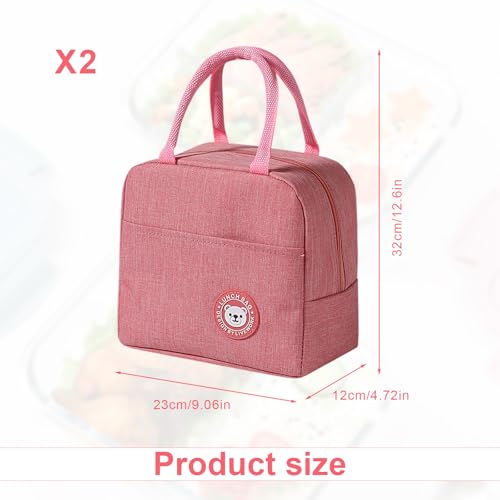 Kleine koelbox, 2 stuks, 6,2 liter, dubbele laag, dikke lunchzak, opvouwbaar, geschikt voor picknicks, kantoor, school