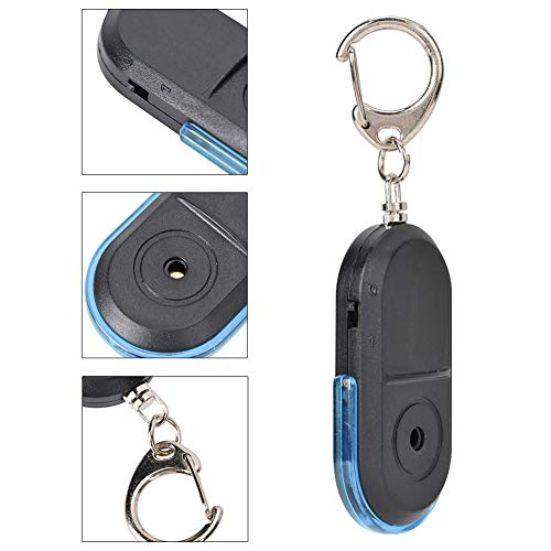Key Whistle Finder Keychain Draadloze Anti Lost Alarm Key Finder Locator Whistle Sound Led Light met Battery Red (Blauw) 5