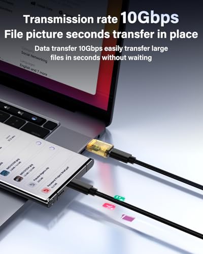 USB naar USB-C Adapter PD 120W Type-C Plug naar USB-A Bus Adapter Gegevensoverdracht en snelle lading Compatibel met Laptop, Telefoon, Tablet en PC, Pack van 2 (Een man naar C 3