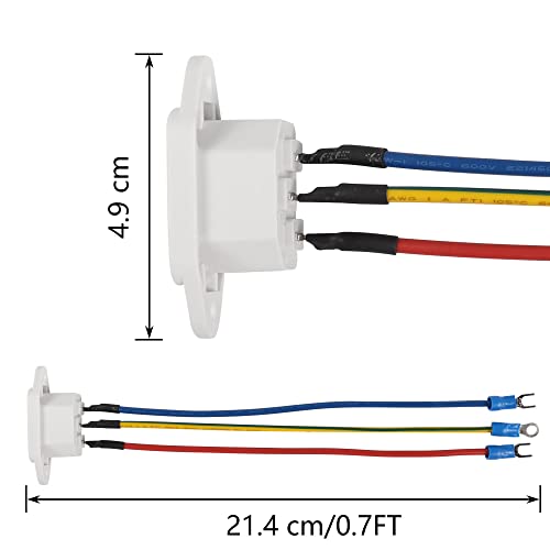 IEC320 C14 Plug met 3 x 18 AWG 3 Pieces Geschikt voor Rice Cookers, Hot Cookers, Desktop Hosts, AC Sockets etc. 4