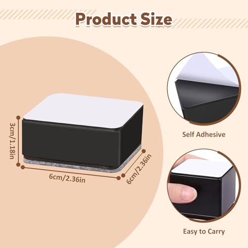 4 Stuks Meubilair Riser Zelfklevende stoel Tafel Beenbeschermer, Carbon Steel Meubilair Verhogen voetkussens, 500kg Capaciteit verhogen bed been verhogen pad (zwart)