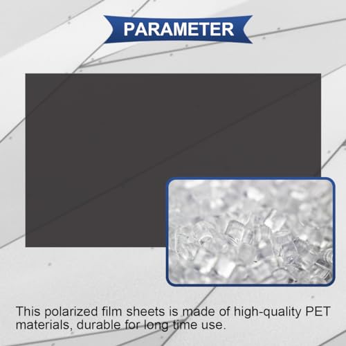 Verpakking van 2 gepolariseerde film 20 x 30 cm Self-Adhesive Linear Polarising Filter met Cut Back voor Scherm Reparatie, Educatieve Fysica en Fotografie