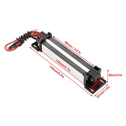 PTC Verwarming Element, 250W 220V Geïsoleerde PTC Keramische luchtverwarmer, PTC Verwarmer, Geïsoleerde keramische thermostaat, Hoge prestaties PTC Verwarming Element Verwarmer (220V)