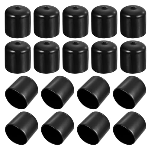 32mm/1.26" Rubber End Caps 18st PVC Covers Flexibele Caps Hoezen Schroef end blok Protector Bolt Tube Thread Caps zwart