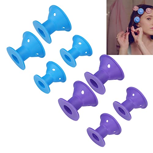 20st Zelf grijpende paddo haar krullend ijzer DIY Siliconen haar Styling Curlers voor lange middelgrote korte haar paars blauw 4