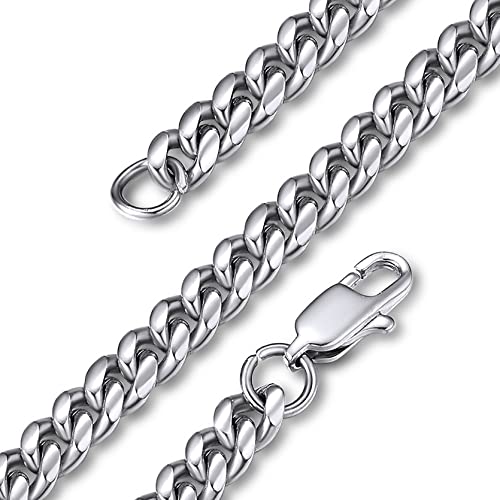 Sieraden Roestvrij staal 6-14mm Miami ketting, Dikke Cubaanse Link voor mannen en vrouwen, Hip Hop sieraden met Gift Box 46, 51, 55, 61, 66, 71, 76 Cm
