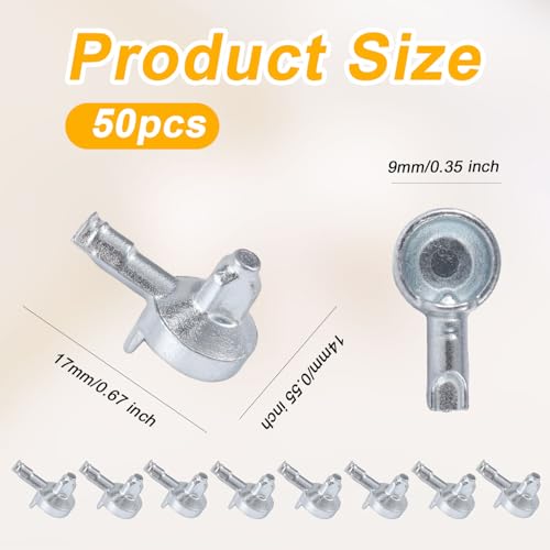 50 stuks Planken, Compatibel met IKEA Billy Boekenkast (Item nr. 131372), Legering Materiaal Shelf Carrier Pennen Vervanging Kabinet Pennen Boekenplank Accessoires (Zilver)