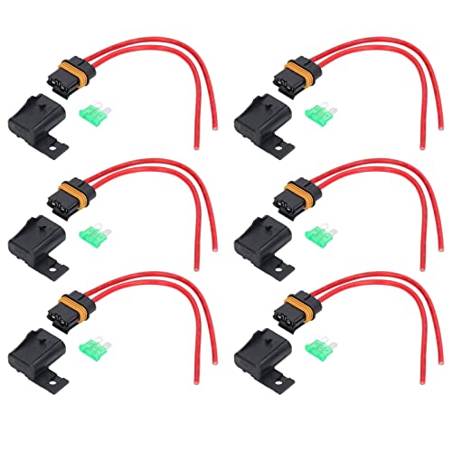 6Pcs Inline Fuse Holder IP66 Waterdichte 12AWG 30A Blade Bedrading Hang voor Boot Auto Professionele Accessoires