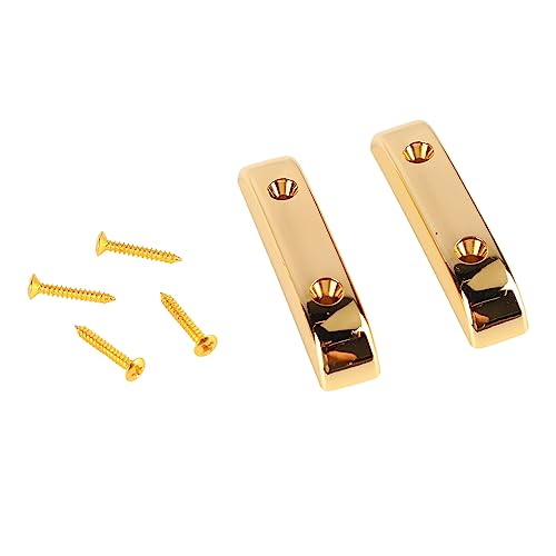 Basduim Rust Jazz Duim Rust Bass Duim Rust 2 Pieces Bas Duim Rust Anti Slip Lichtgewicht Jazz Guitar Finger Rest Guitar Thumb Rest voor comfortabel spelen instrument (GM03 Gold) 3