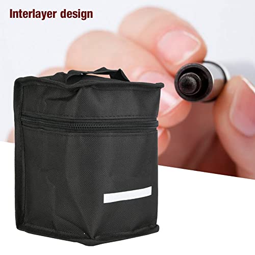 Zwarte Canvas Marker Pen opslag geval, Waterdichte Pen Bag, Stationery Organizer, Pen Organizer Bag voor Kunst Studenten, Zwart, solide kleur 3