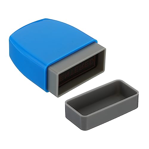 Geïmporteerde postzegel Zelf inkt, Rode inkt Office stempels met Refill inkt Pre inkt bericht Stempel Hervulbare Business Stempel, Blauw 5