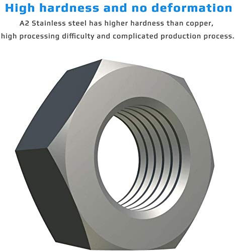 M14 Nut (verpakking van 5) Roestvrij stalen Hex Lock Noten voor Bolts/Screws - Metaal met Coarse Thread - Gecertificeerde standaard DIN EN 24032 DIN934 14mm