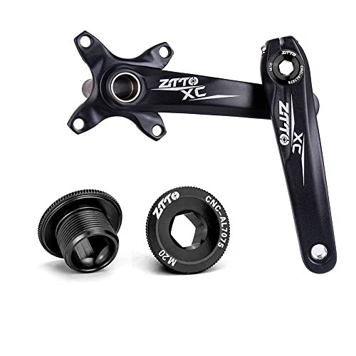 Zee 2 st Crankset Schroef, Fiets Crank Arm bevestigingsbouten, M18 Zwart Aluminium Crank Cap Plate voor Road Mountain Bike 5