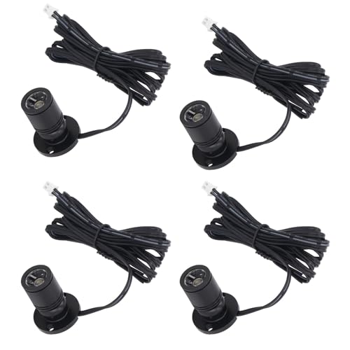 4Pcs Led Display Spot Lights 5V Dimbare USB Mini spotlight voor sieraden Showcase Porch Entryway Zwart wit licht spotlights binnenverlichting (Witte licht) 5