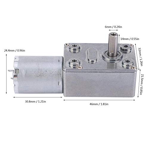 24V DC snelheid Gear Motor grote torque worm gear motor elektrische motor voor DIY RC speelgoed((100RPM)) 4